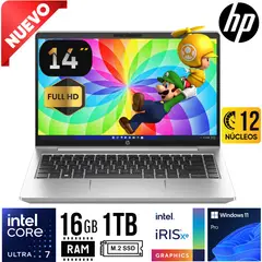 HP - LAPTOP 440 G11 Ultra 7 155U 14" FULL HD RAM 16GB SSD 1TB W11 PRO