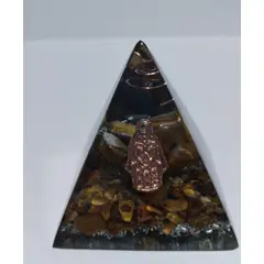 GENERICO - PIRAMIDE ORGONITA MEDIANO DE OJO DE TIGRE PROTECCION Y VALENTIA