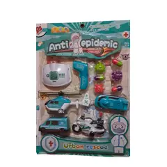 GENERICO - SET ANTEPIDEMIC CON VEHICULOS Y ACCESORIOS DE MEDICINA JUEGO