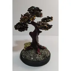 GENERICO - ARBOLITO DE LA FELICIDAD BONSAI MEDIANO CON PIEDRAS DE OJO DE TIGRE