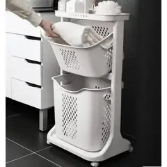 GENERICO - Cesta De 2 Niveles - Color Blanco