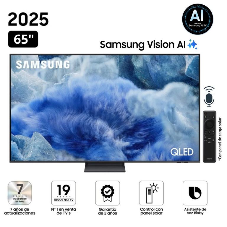 Televisor QLED 65" Visión AI Smart TV QN65Q8FAAGXPE - Nuevo 2025