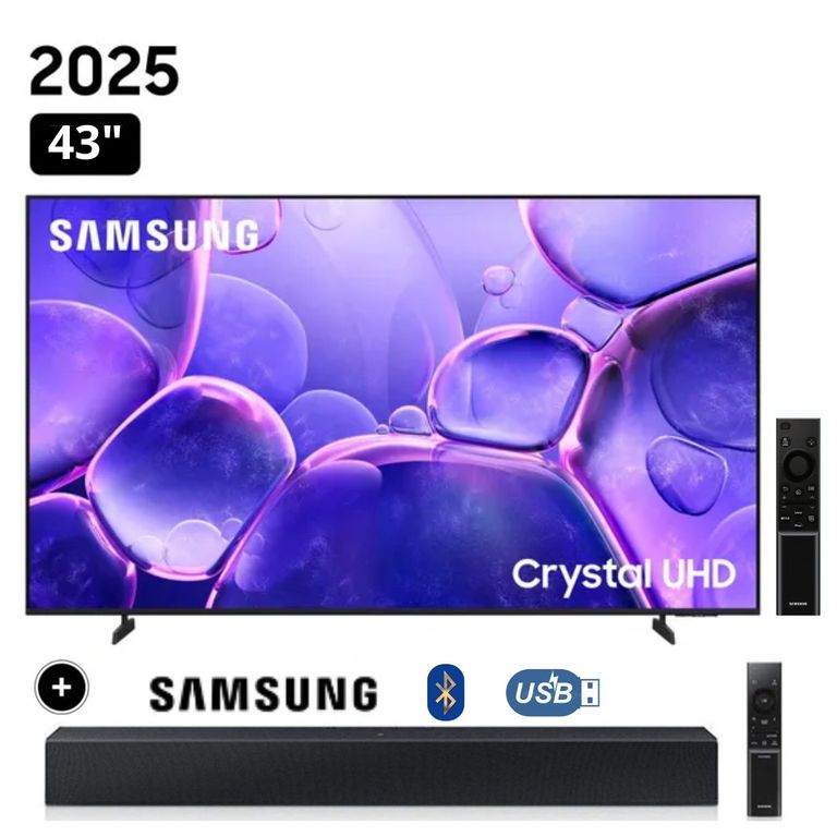 Televisor Smart TV 43 Crystal UHD 4K UN43U8000FGXPE + Soundbar HW-B400