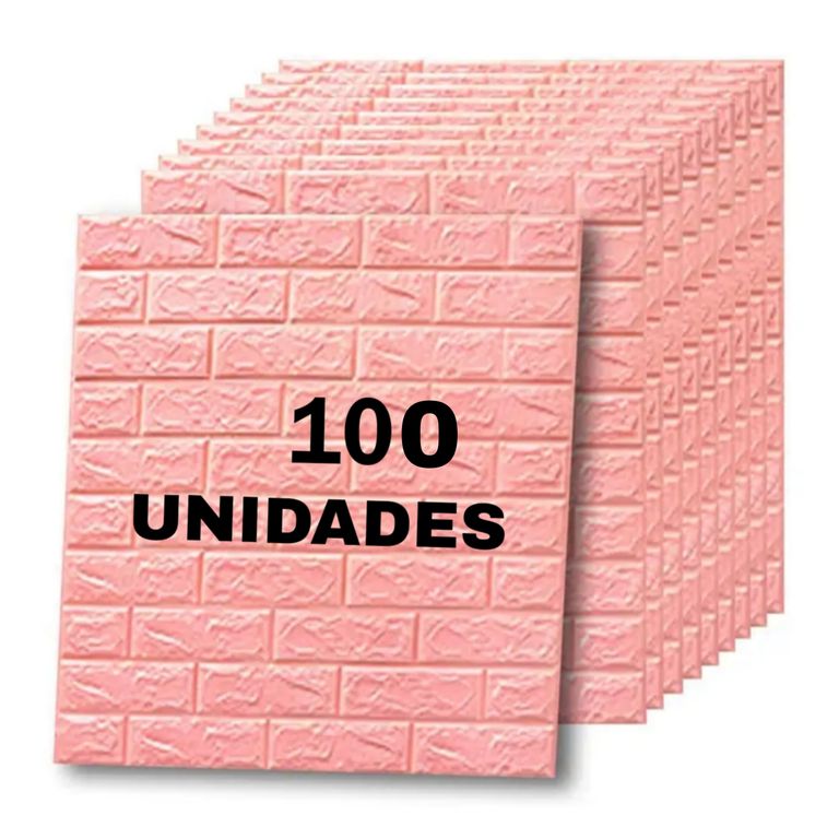 Papel tapiz 3D pegatinas de pared autoadhesivo 100 und rosado