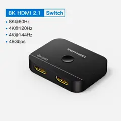 VENTION - Switch HDMI 2.1 – 8 K 60 Hz / 4 K 120 Hz Botón USB‑C