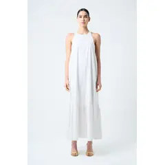 VELEZ - Vélez Vestido Acrux Holgado Para Mujer Cuello Halter Crema