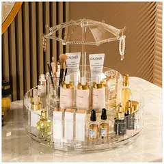 GENERICO - Organizador de Maquillaje Cosméticos de Acrílico Giratorio 360°