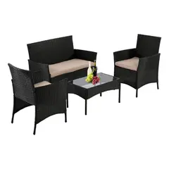 ANYHOGAR - Juego De Living De Terraza Brisa 4 Piezas Para Exterior