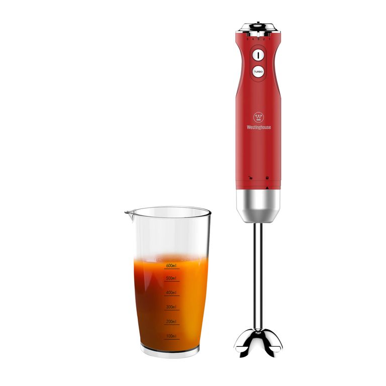 Batidora de inmersión turbo con vaso Retro WH 600W rojo