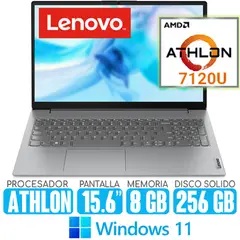 LENOVO - Laptop Athlon 7120U SSD 256gb RAM 8gb Pantalla 15.6 windows 11 V15 G4
