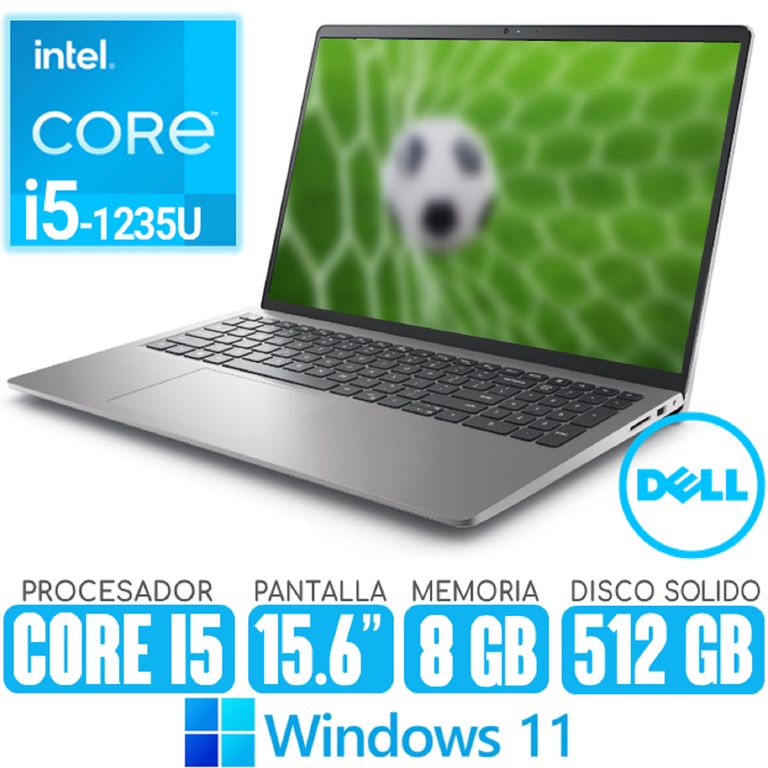 Laptop Core i5-1235U SSD 512gb RAM 8gb Pantalla 15.6 windows 11 Inspiron 15