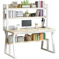 ANYHOGAR - Escritorio de computadora moderno de madera con marco multifuncional