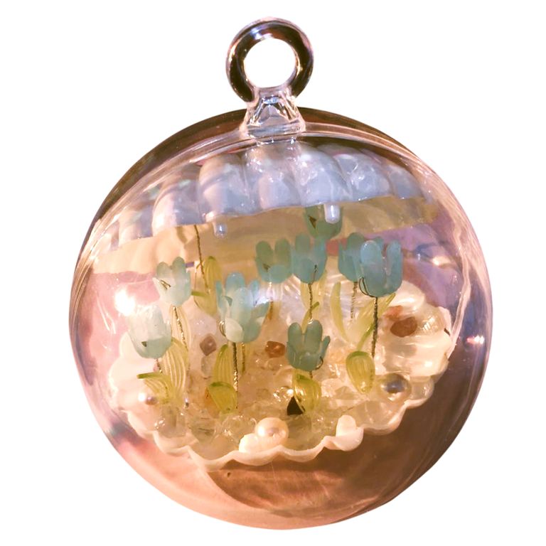 LAMPARA USB CONCHITA TULIPANES CELESTE - DESARMADA