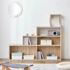 TU MESITA - Estante para Gato en Forma de Escalera Milena Color Sonoma