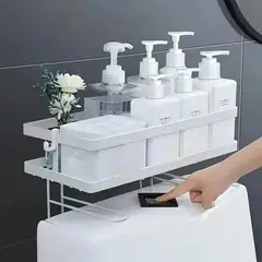 MINARI - Estante Organizador de Metal para Baño Elegante Blanco K47