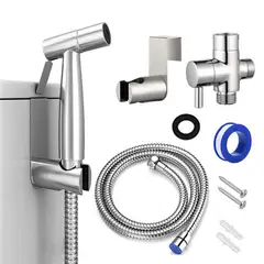 DANWEILE - Ducha Bidet Árabe Inodoro Acero Inoxidable Wc - Plata
