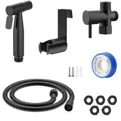 DANWEILE - Ducha Bidet Árabe Inodoro Acero Inoxidable Wc - Negro