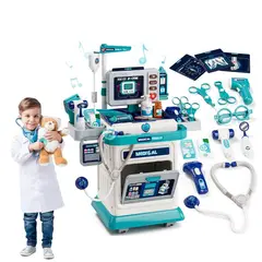 GENERICO - Kit Carrito Medico Infantil con Luces y Sonidos para Niños