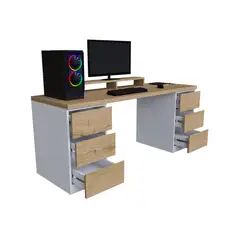 MUEBLES MACRUMO - ESCRITORIO GAMER 6 CAJONES TRIBECA