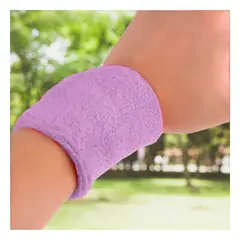 GENERICO - Pack6 Bandas Muñequeras para Sudor Lila Y+Papel de Regalo