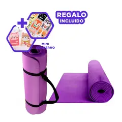 GENERICO - Mat Portatil para Gimnasio Lila 8mm Y+Regalo Agendita
