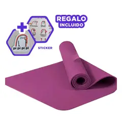 GENERICO - Pack12 Alfombra Util de Gym Lila 8mm Y+Regalo Stickers