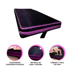 GENERICO - Pack2 Tapete de Gimnasio en 15M Rosado Y+Ligas de Regalo