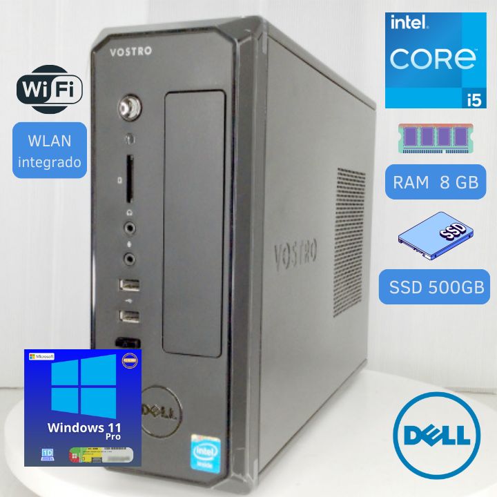 Computadora Vostro D06S Intel Core I5 500 GB SSD 8GB RAM+ W 11P