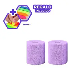 GENERICO - Pack12 Bandas Absorbentes Lila Y+Banderitas Adhesivas