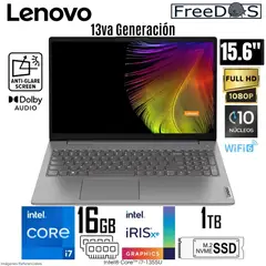 LENOVO - Laptop V15 G4 IRU Intel Core i7-1355U 16GB RAM 1TB SSD 15.6" FHD Free Dos - 83A100ESLM