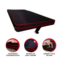 GENERICO - Pack2 Tapete de Gimnasio en 15M Rojo Y+Ligas de Regalo