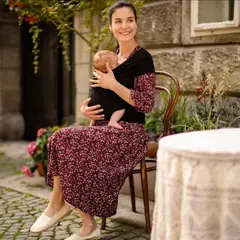 GENERICO - Fular NEW BORN Nemito 100% algodón NEGRO