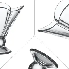 HYGGE - Set de 6 Copas de Vidrio para Postre Cónico 200 ml