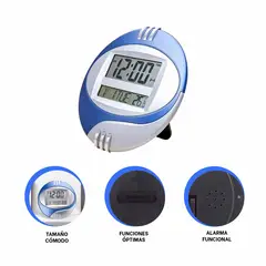 GENERICO - Pack2 Reloj para Oficina en Azul Y+Banderitas Adhesivas