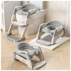 GENERICO - Escalera Gris con Bacín de Entrenamiento 2 en 1 para Bebé