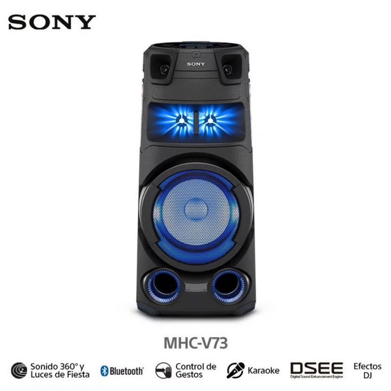 Equipo de Sonido MHC-V73D ONE BOX con Bluetooth USB Karaoke Negro