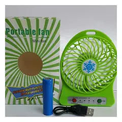 GENERICO - Pack4 Ventilador Mini Portatil en Verde Y+Regalo Agendita