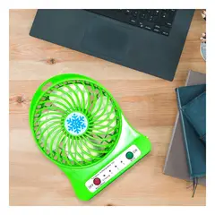 GENERICO - Pack4 Ventilador Elegante en Verde Y+Ligas de Regalo