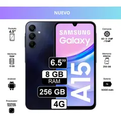 SAMSUNG - Celular Galaxy A15 8GB RAM 256GB Pantalla Super Amoled