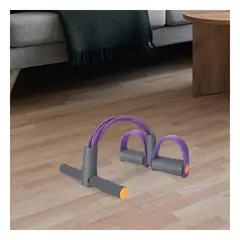 GENERICO - Pack2 Liga de Gym en Morado y Plomo Y+Banderitas Adhesivas