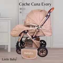 LITTLE - Coche Cuna Para Bebe «EVORY» Beige