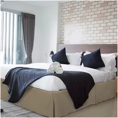 GENERICO - FALDON DE TARIMA 1 PLAZA ELEGANCE DRILL BEIGE OSCURO 30CM