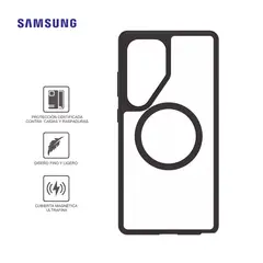 SAMSUNG - Case Serie React Con Magnets Gp-Fps938Objtw Para Galaxy S25 Ultra Black Crystal