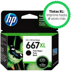 HP - Cartucho 667 XL Negro Original