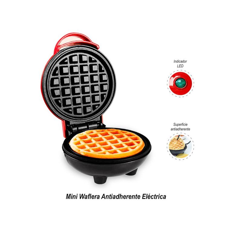 Mini Waflera Antiadherente Eléctrica