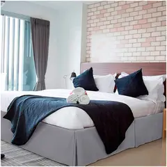 GENERICO - FALDON DE TARIMA 1 PLAZA ELEGANCE DRILL GRIS CLARO 35CM