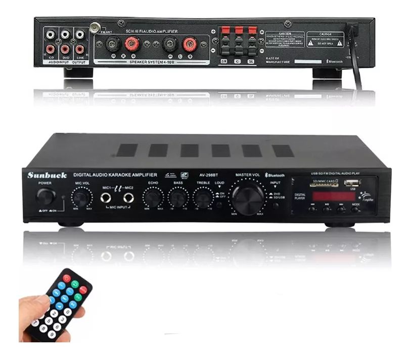 Amplificador De Audio Radio Bluetooth 5 Canales 2000w