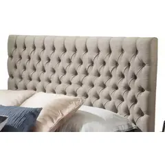 GENERICO - Cabecera Box Weymi Queen Capitoné - Beige