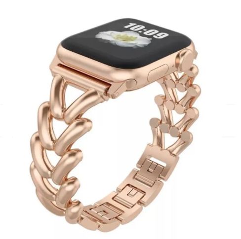 Correa Acero Trenzada para Apple Watch 44mm - ROSA GOLD