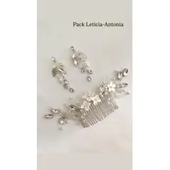 GENERICO - TOCADO TIARA ACCESORIO CABELLO JOYAS DE NOVIA